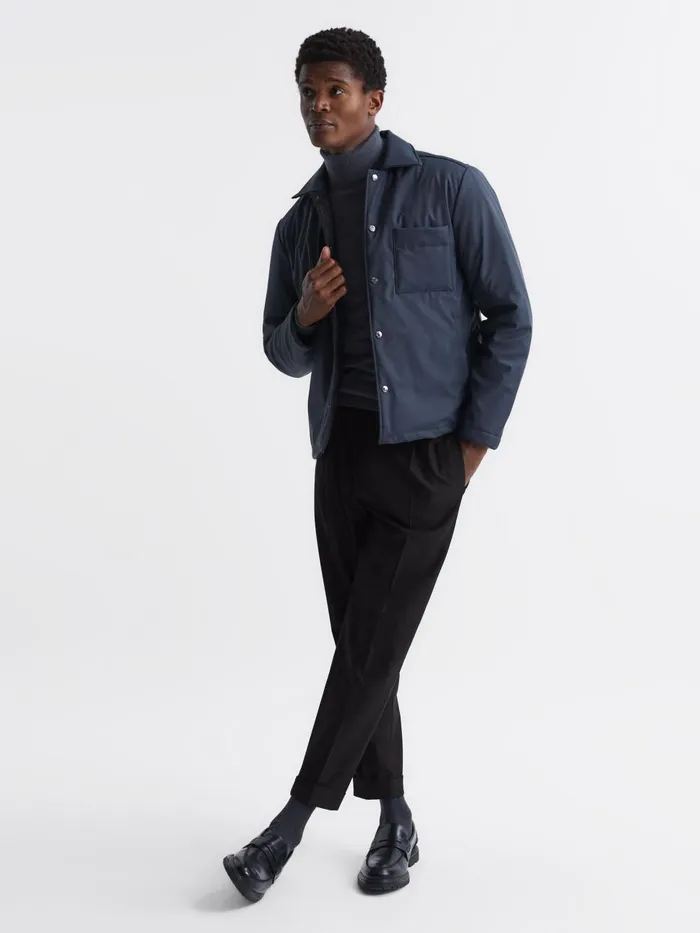 Men Reiss Pants Brighton Relaxed Drawstring Trousers With TurnUps Black
