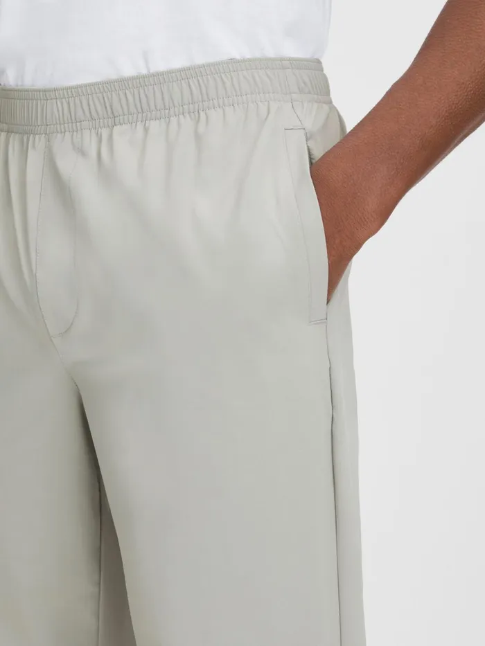 Men Reiss Pants Rival Technical Elasticated Waist Joggers Light Sage Green