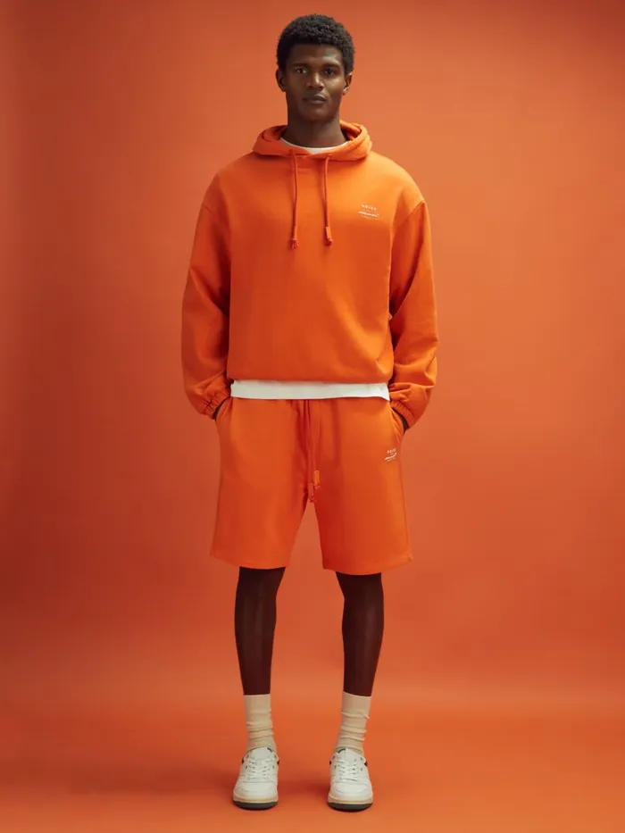 Men Reiss Shorts F1 Cotton Drawstring Shorts Papaya
