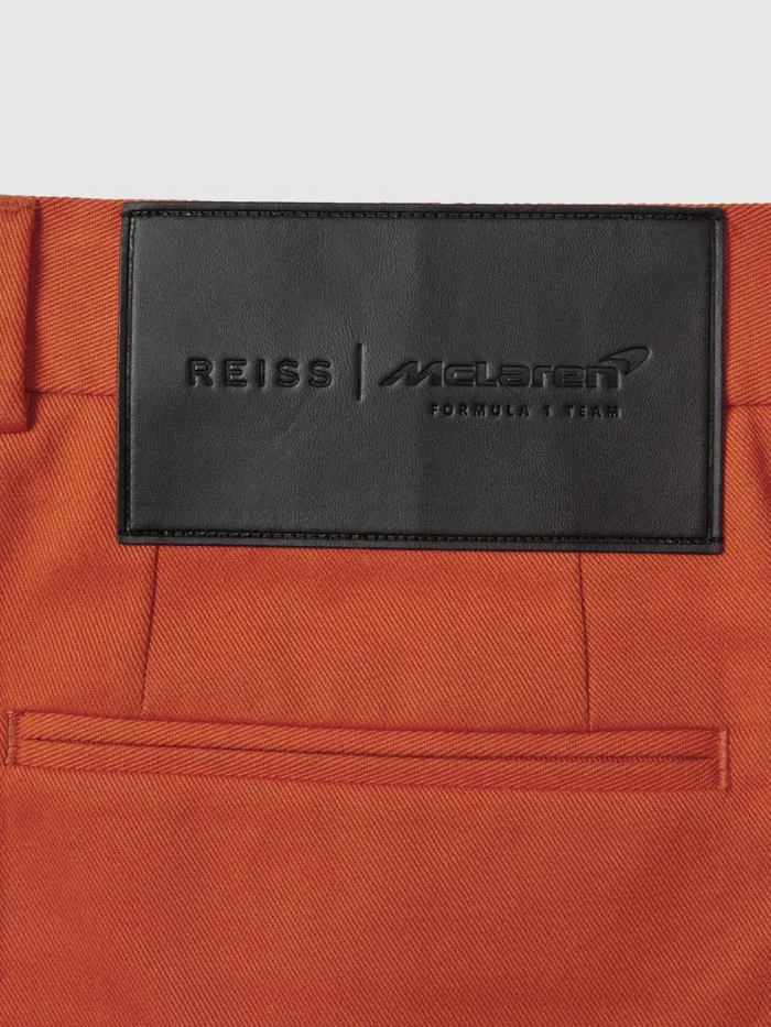 Men Reiss Shorts F1 Twill Relaxed Shorts Papaya