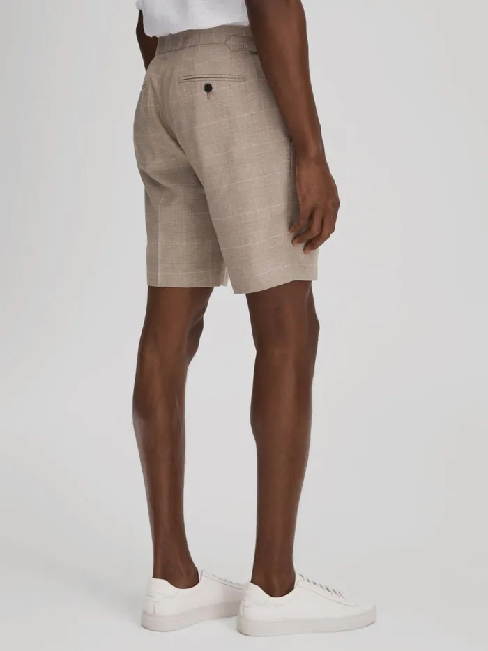 Men Reiss Shorts Send Check Side Adjuster Shorts Oatmeal