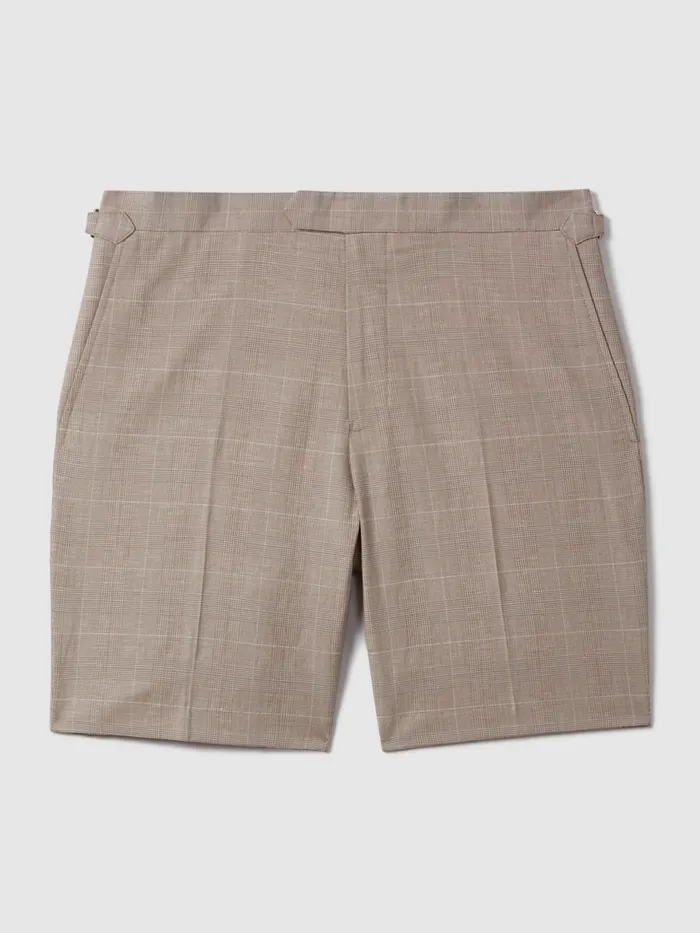 Men Reiss Shorts Send Check Side Adjuster Shorts Oatmeal