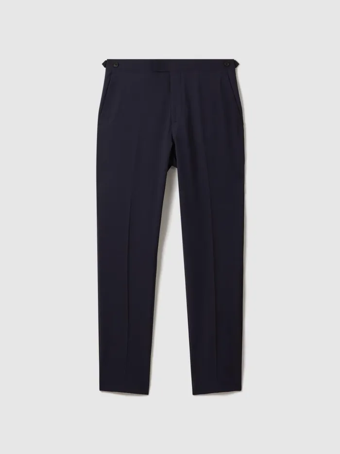 Men Reiss Suits and Tailoring Hope Modern Fit Wool Blend Trousers Navy