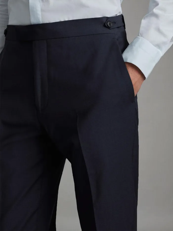 Men Reiss Suits and Tailoring Hope Modern Fit Wool Blend Trousers Navy