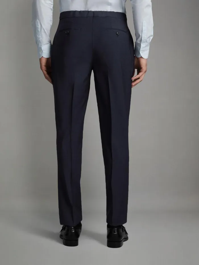 Men Reiss Suits and Tailoring Hope Modern Fit Wool Blend Trousers Navy