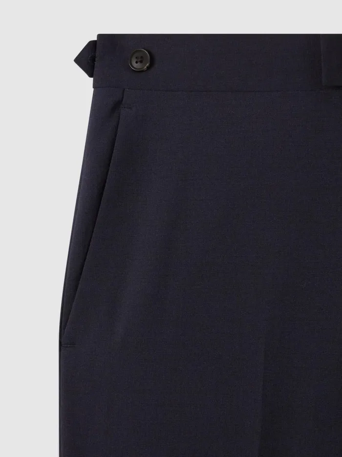 Men Reiss Suits and Tailoring Hope Modern Fit Wool Blend Trousers Navy