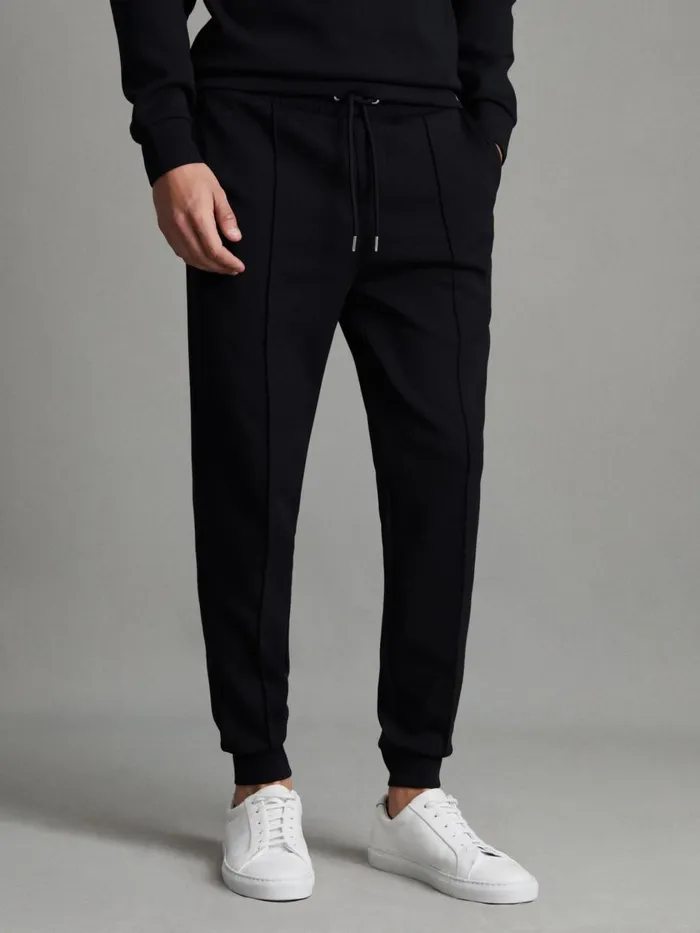 Men Reiss Sweats Hoodies and Joggers Premier Interlock Joggers Navy Blue