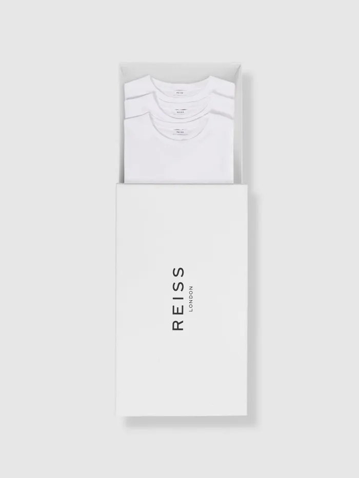 Men Reiss TShirts Bless 3 Pack Three Pack Of Crew Neck Tshirts White