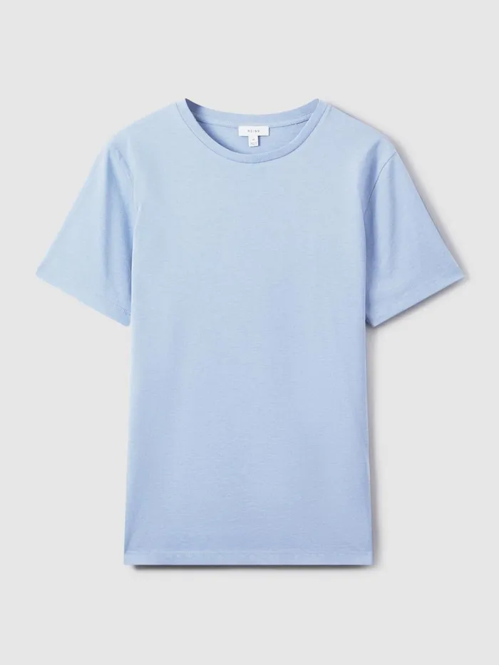 Men Reiss TShirts Bless Marl Crew Neck TShirt Delph Blue Melange