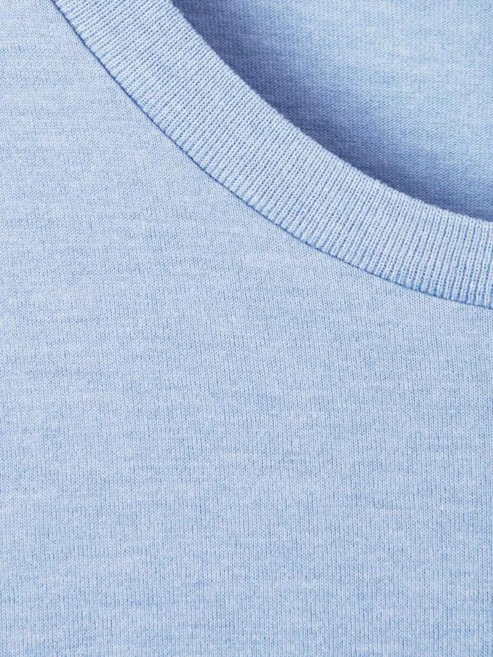 Men Reiss TShirts Bless Marl Crew Neck TShirt Delph Blue Melange
