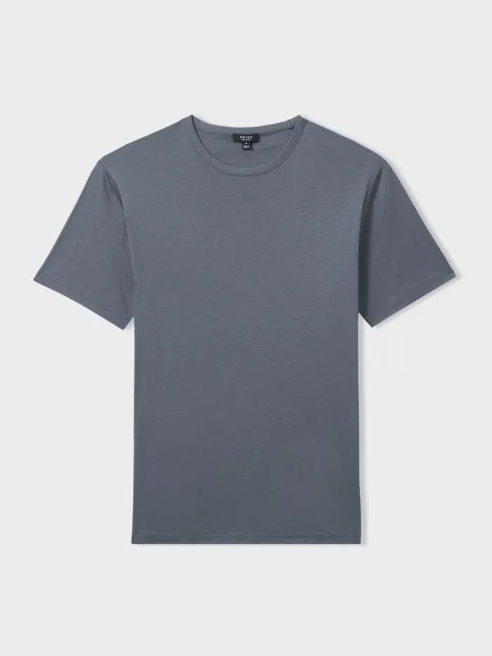 Men Reiss TShirts Capri Cotton Crew Neck TShirt Airforce Blue