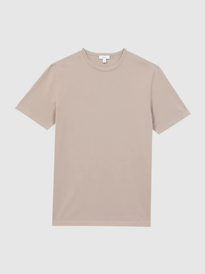 Men Reiss TShirts Melrose Cotton Crew Neck TShirt Mink