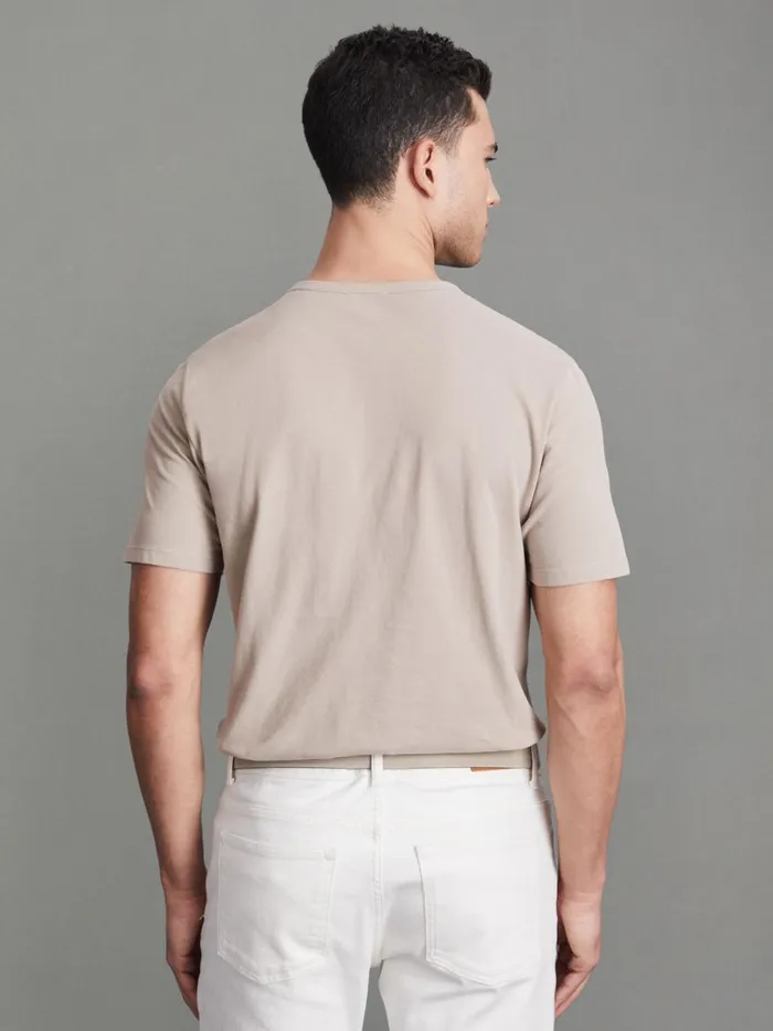 Men Reiss TShirts Melrose Cotton Crew Neck TShirt Mink
