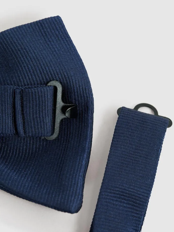 Men Reiss Ties and Pocket Squares Boyle Grosgrain Silk Bow Tie Dark Navy