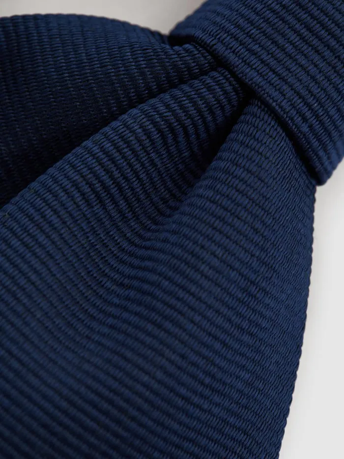 Men Reiss Ties and Pocket Squares Boyle Grosgrain Silk Bow Tie Dark Navy