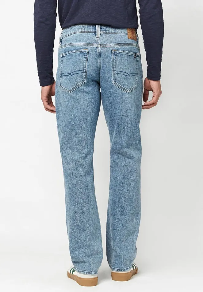 Men Relaxed Straight Driven Authentic Blue Jeans Indigo Buffalo David Bitton Relaxed Straight Driven