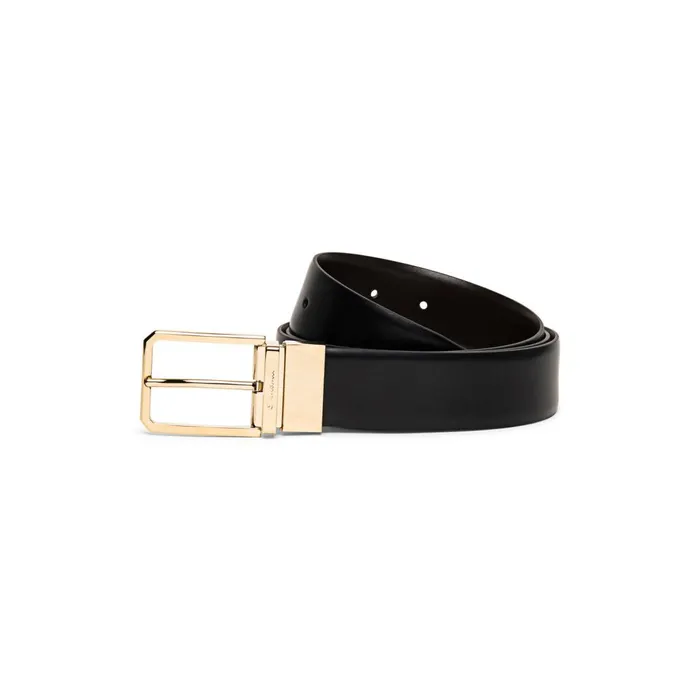 Men Reversible And Adjustable Black And Brown Leather Belt Santoni Belts