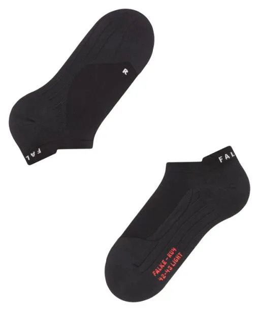Men RU4 Light Performance Invisible Men Running No Show Socks Black FALKE Running Socks