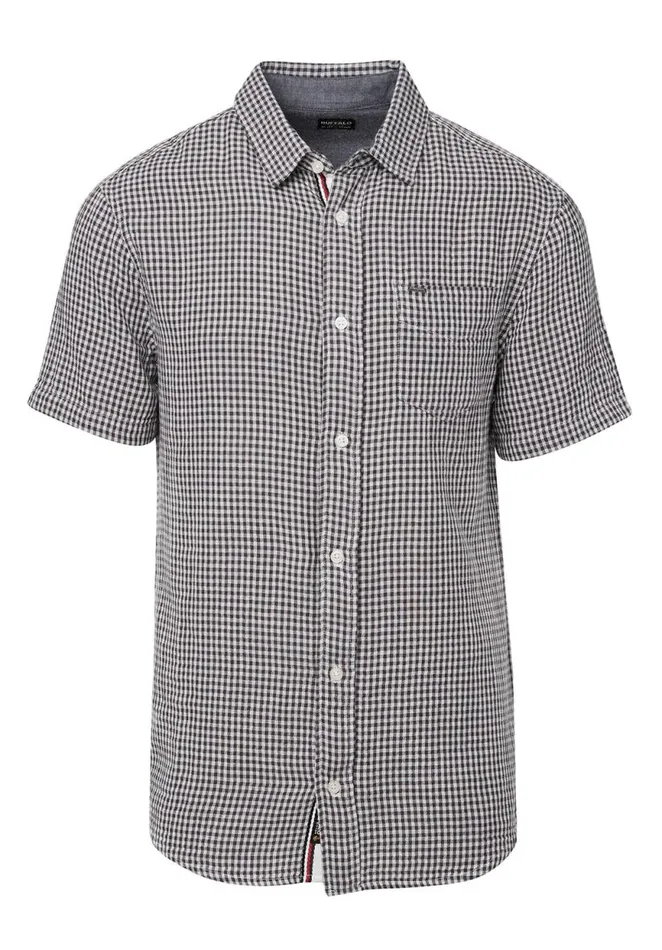 Men Saint Charcoal ShortSleeve Mens Shirt Charcoal Buffalo David Bitton Shirts