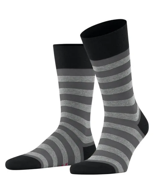 Men Sensitive Mapped Line Men Socks Black FALKE Socks