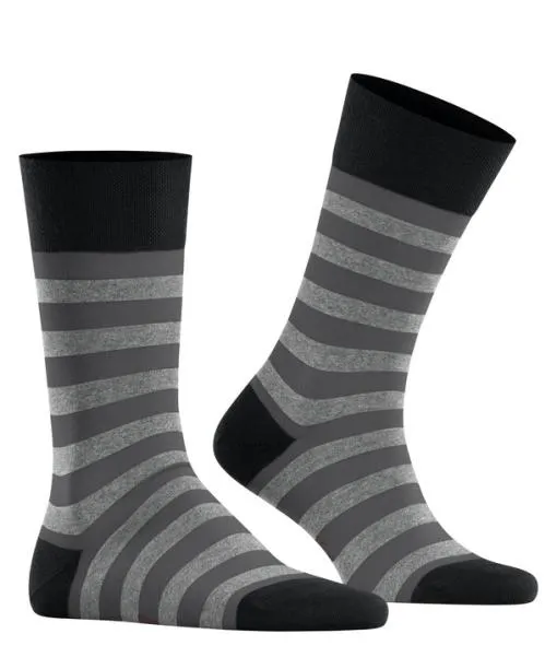 Men Sensitive Mapped Line Men Socks Black FALKE Socks