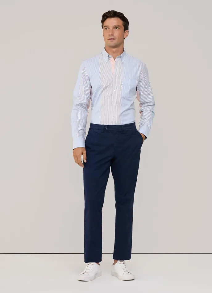Men Shirts Faonnable Regular Fit Bayadere Striped Oxford Shirt Multi