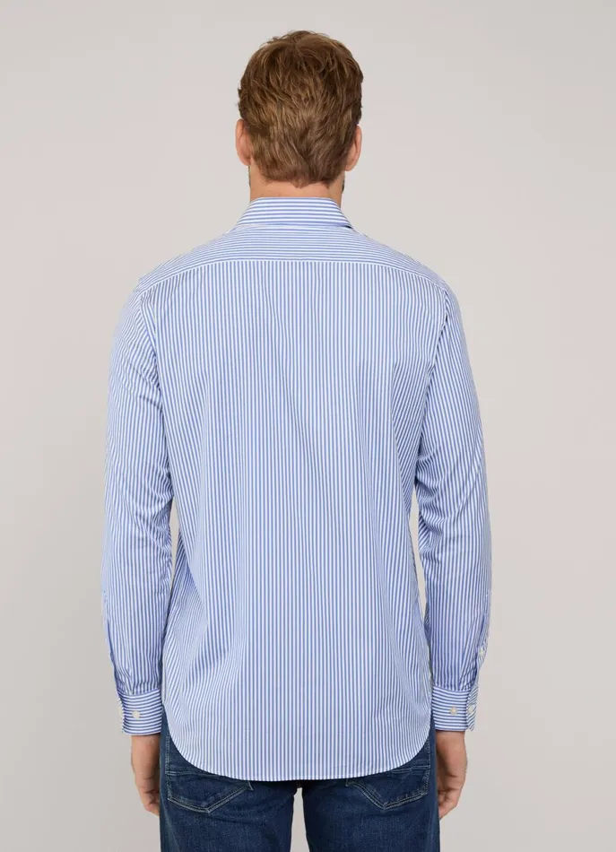 Men Shirts Faonnable Regular Fit Bengal Striped Poplin Shirt Regal Blue