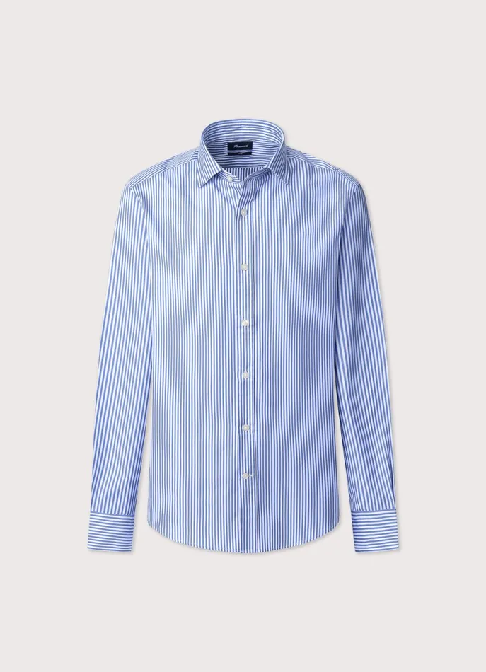 Men Shirts Faonnable Regular Fit Bengal Striped Poplin Shirt Regal Blue