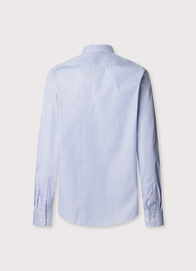 Men Shirts Faonnable Regular Fit Regimental Striped Poplin Shirt Regal Blue