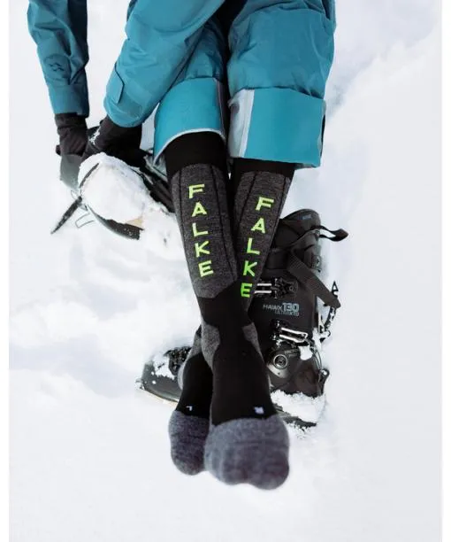 Men SK5 Expert Men Skiing Kneehigh Socks Black FALKE Ski Socks