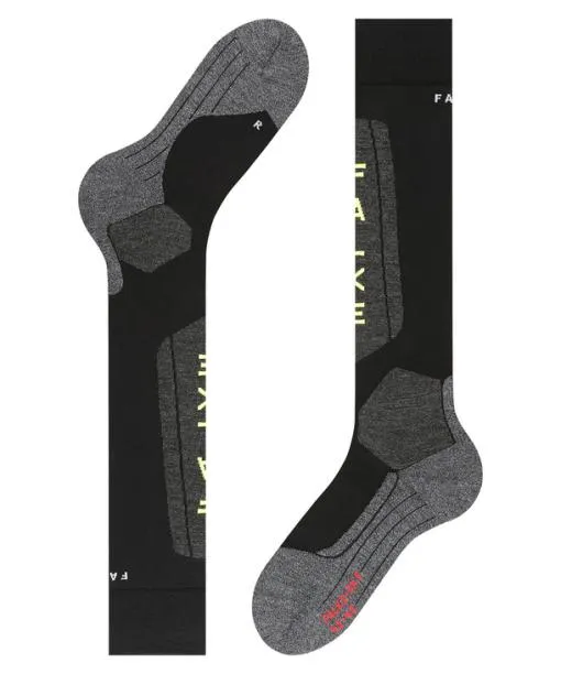 Men SK5 Expert Men Skiing Kneehigh Socks Black FALKE Ski Socks