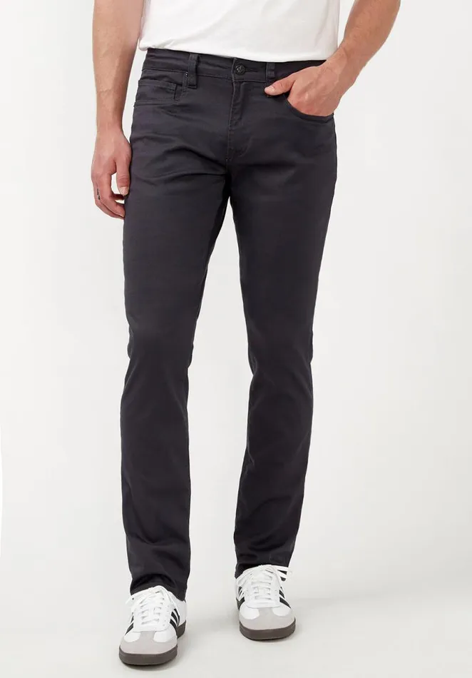 Men Slim Ash Authentic Dark Gray Twill Pants Charcoal Buffalo David Bitton Pants
