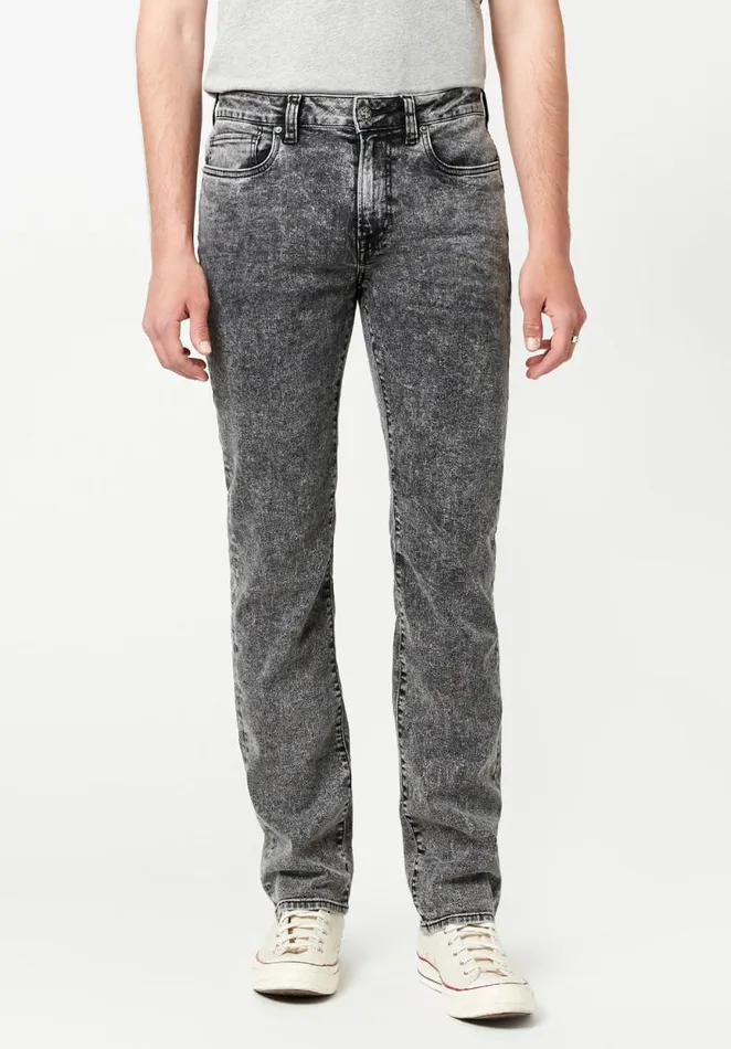 Men Slim Ash Dark Acid Wash Jeans Black Buffalo David Bitton Slim Ash
