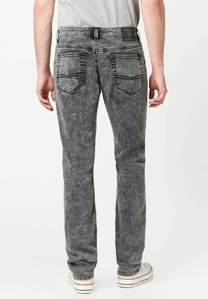 Men Slim Ash Dark Acid Wash Jeans Black Buffalo David Bitton Slim Ash