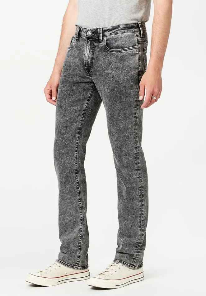 Men Slim Ash Dark Acid Wash Jeans Black Buffalo David Bitton Slim Ash