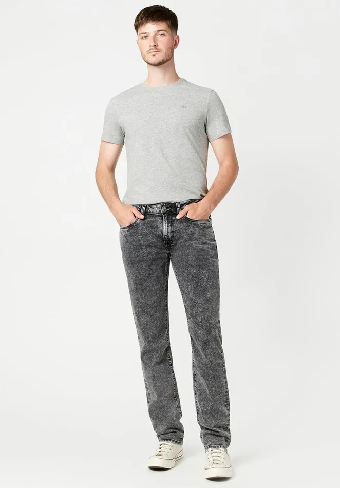 Men Slim Ash Dark Acid Wash Jeans Black Buffalo David Bitton Slim Ash