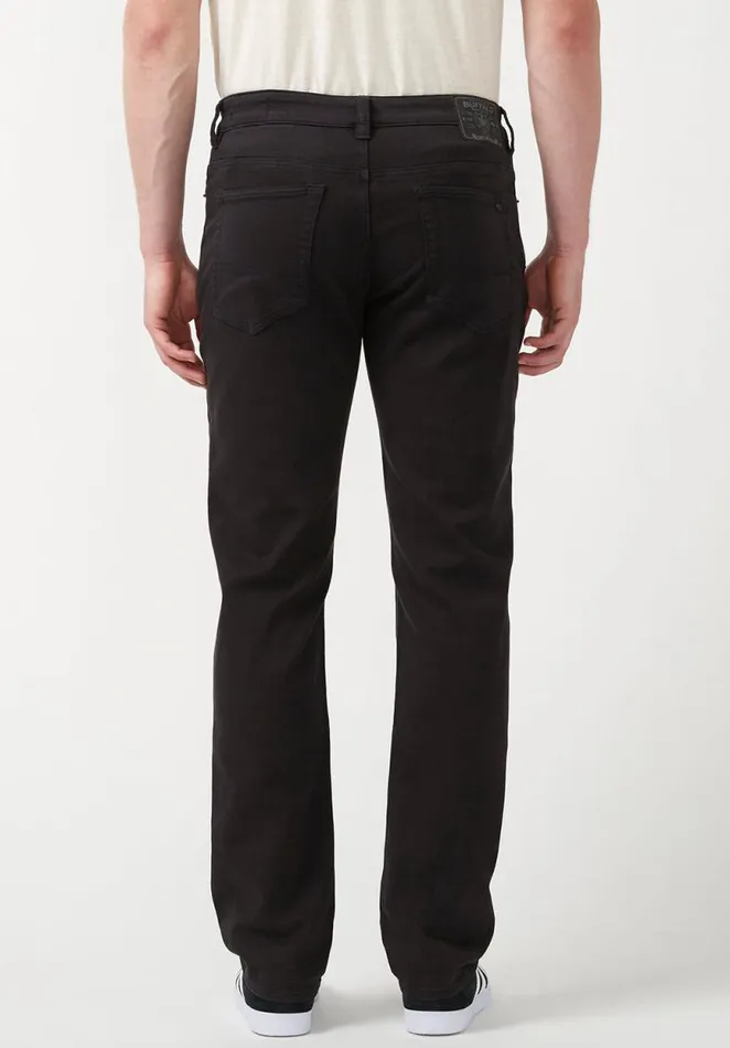 Men Straight Six Black Men039s Fleece Canvas Pants Black Buffalo David Bitton Pants