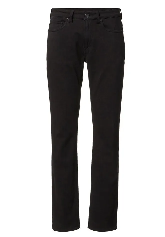 Men Straight Six Black Men039s Fleece Canvas Pants Black Buffalo David Bitton Pants