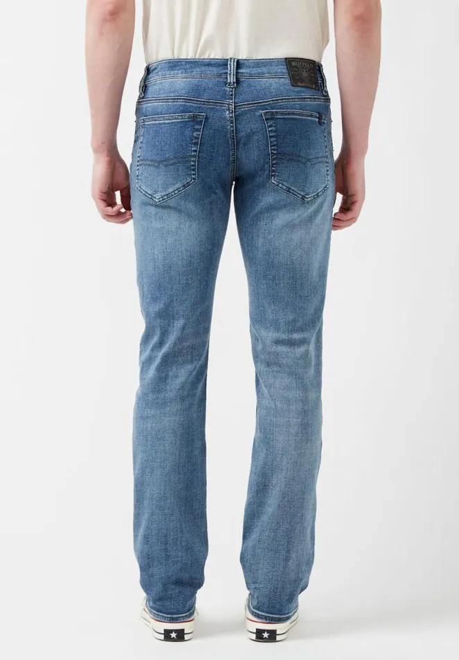Men Straight Six Contrasted Stretch Jeans Indigo Buffalo David Bitton Straight Six