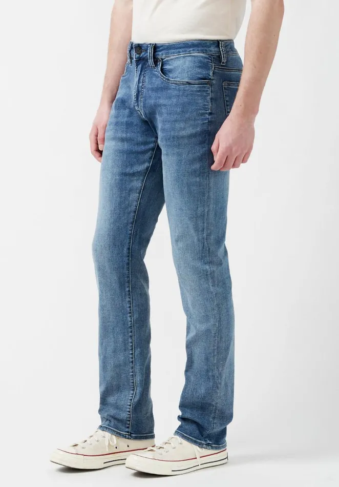 Men Straight Six Contrasted Stretch Jeans Indigo Buffalo David Bitton Straight Six