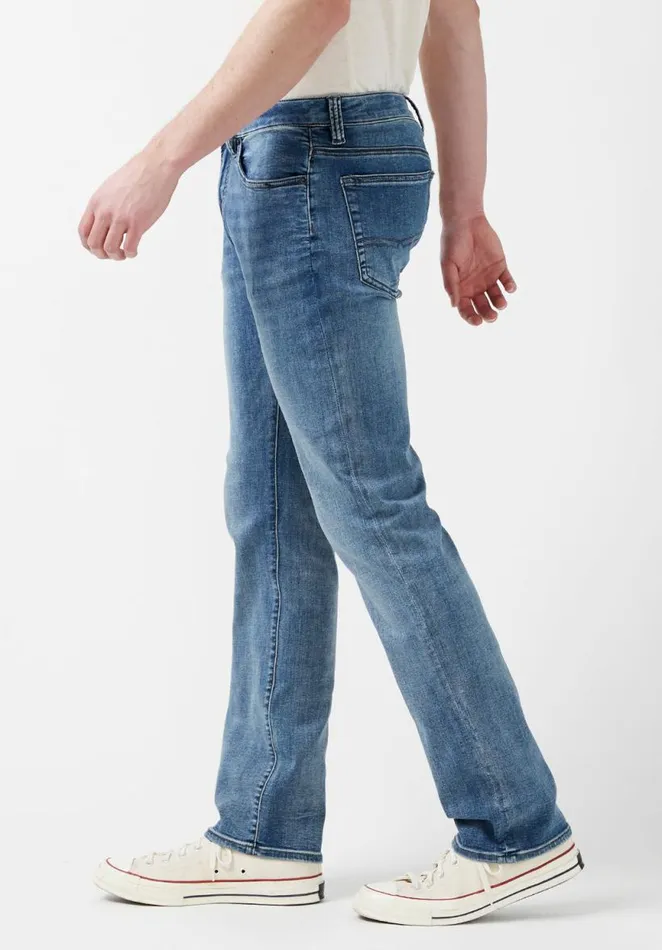 Men Straight Six Contrasted Stretch Jeans Indigo Buffalo David Bitton Straight Six