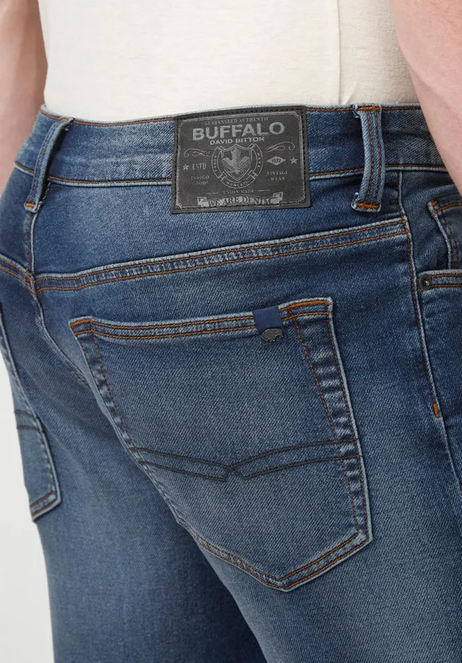Men Straight Six Indigo Men039s Fleece Jeans Indigo Buffalo David Bitton Straight Six