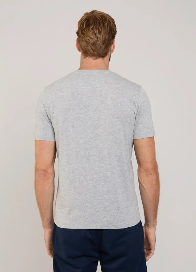 Men TShirts and Sweatshirts Faonnable Regular Fit Front Pocket TShirt Light Grey Marl