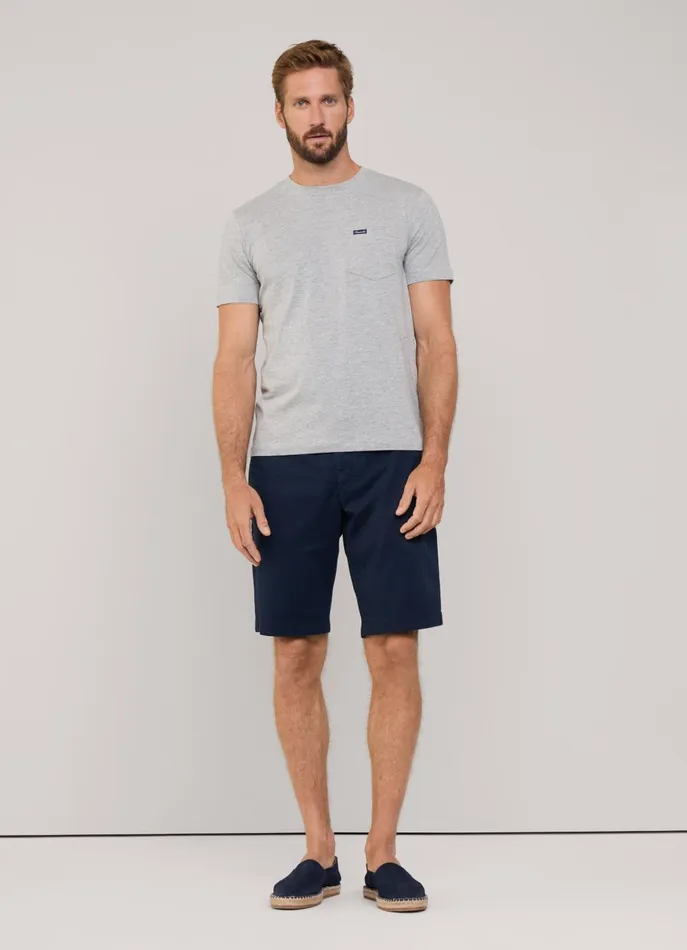 Men TShirts and Sweatshirts Faonnable Regular Fit Front Pocket TShirt Light Grey Marl