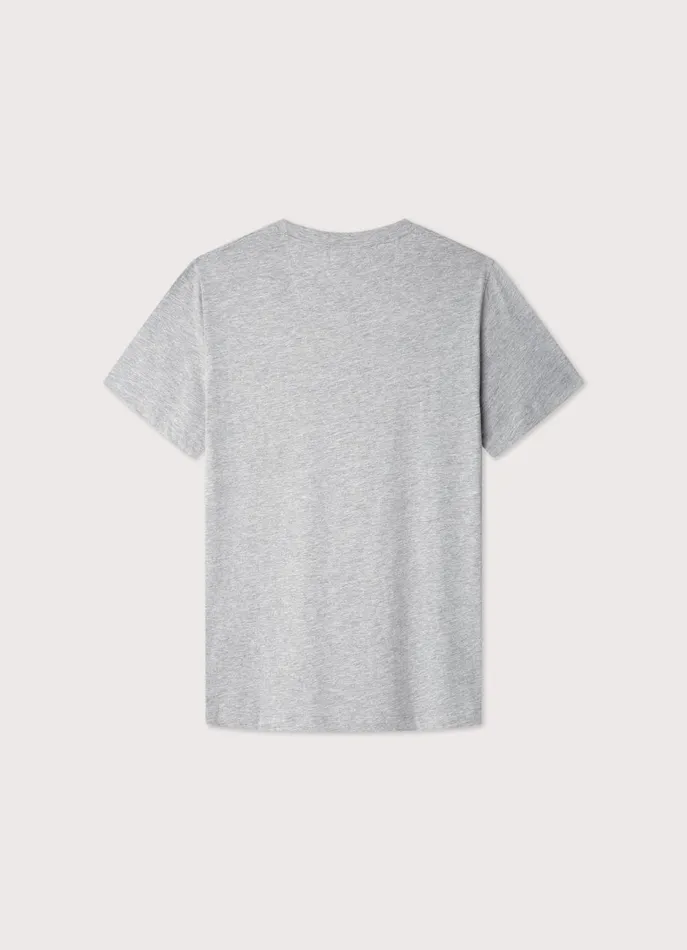 Men TShirts and Sweatshirts Faonnable Regular Fit Front Pocket TShirt Light Grey Marl