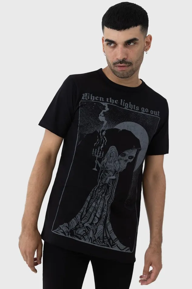 Men TShirts and Vests Killstar Lights Out TShirt