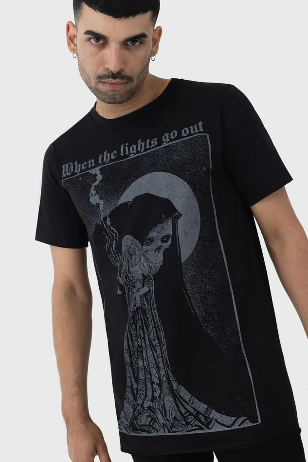 Men TShirts and Vests Killstar Lights Out TShirt