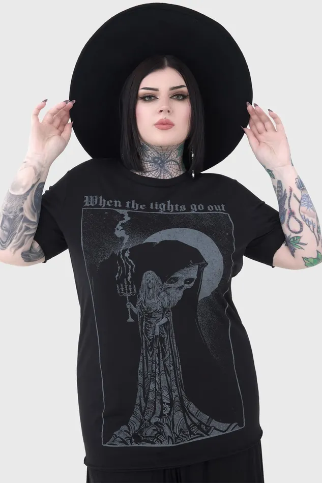 Men TShirts and Vests Killstar Lights Out TShirt