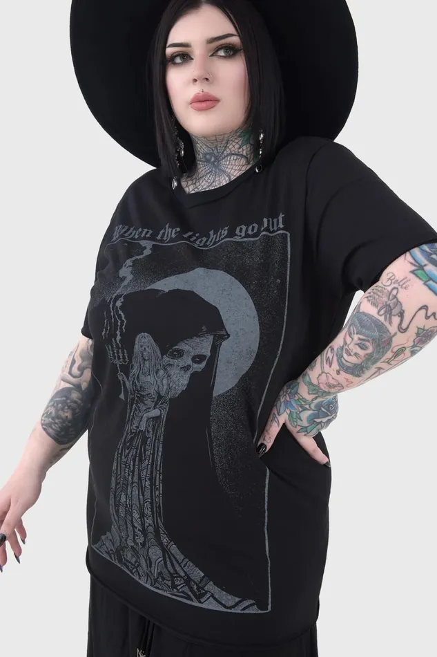 Men TShirts and Vests Killstar Lights Out TShirt