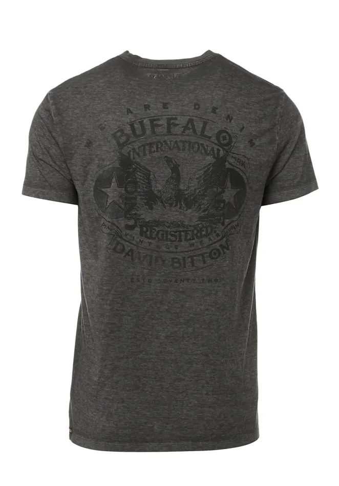 Men Tamen Grey ShortSleeve Mens TShirt Charcoal Buffalo David Bitton Tops and Tees